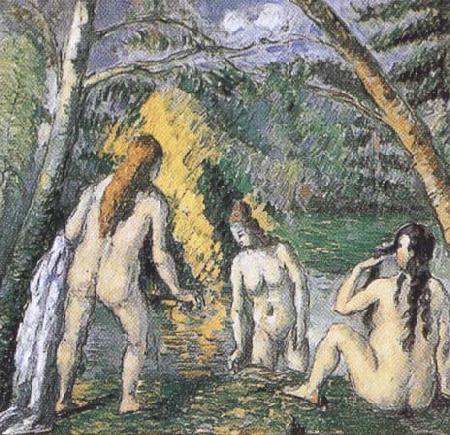 Paul Cezanne Three Bathers (mk35) Norge oil painting art